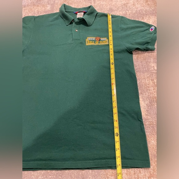 VTG Green Bay Packers Hall of Fame Green Polo Shirt Sz Med Football Embroidered - Picture 6 of 7